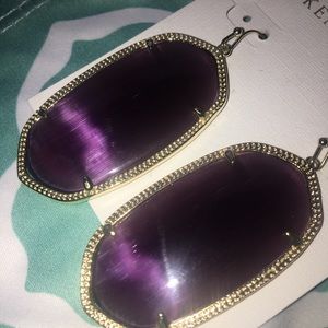 Kendra Scott Grape Cats Eye Danielle Earrings